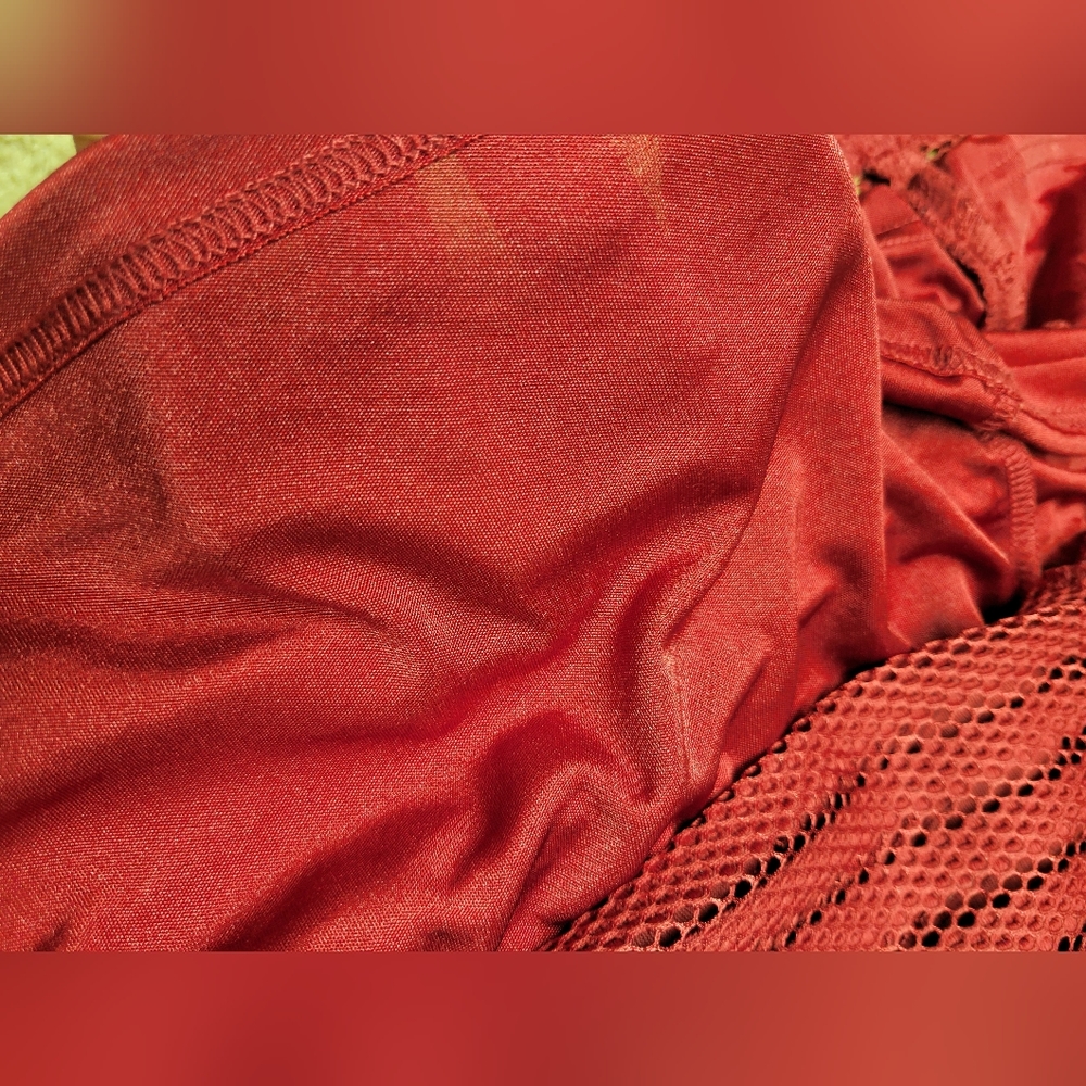 H&M Sz Sm Skirt 2 Layers Red - image 6